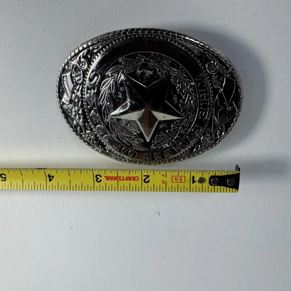 Texas Belt Buckles Lot Mens Brass Western Floral State Of Texas Key Holder